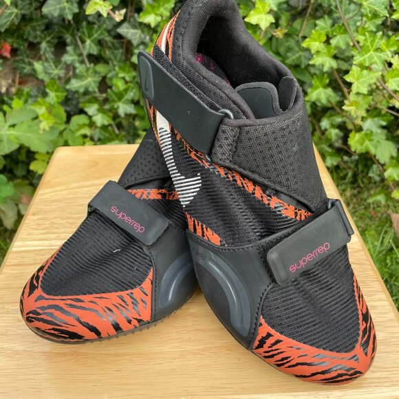 Nike Women's Superrep Cycle Tiger Indoor Cycling Shoes Size 7 CJ0775 Orange/blk - Picture 2 of 6
